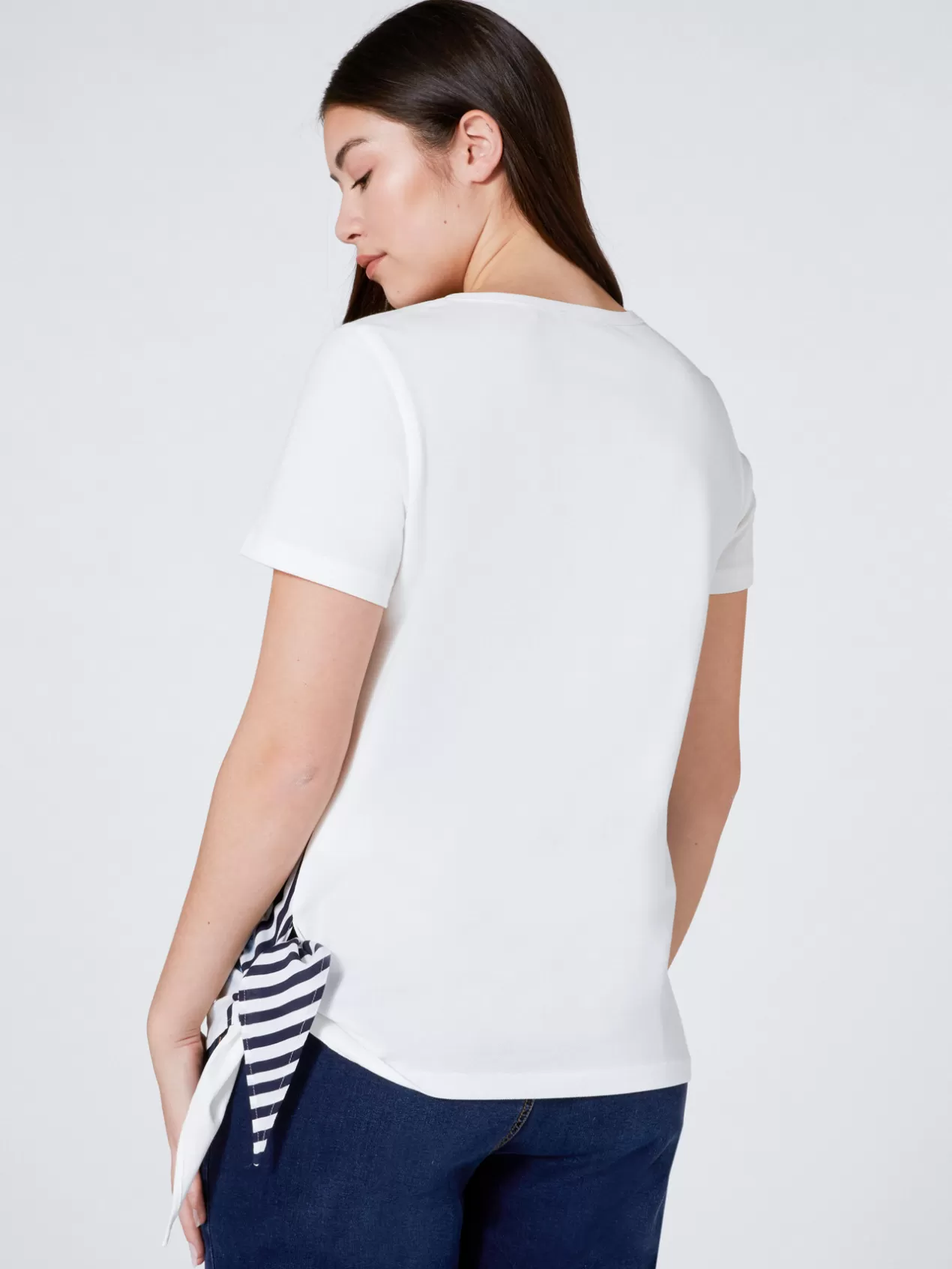 Best Elena Mirò T-Shirt Avec Impression Carte Postale Blanc