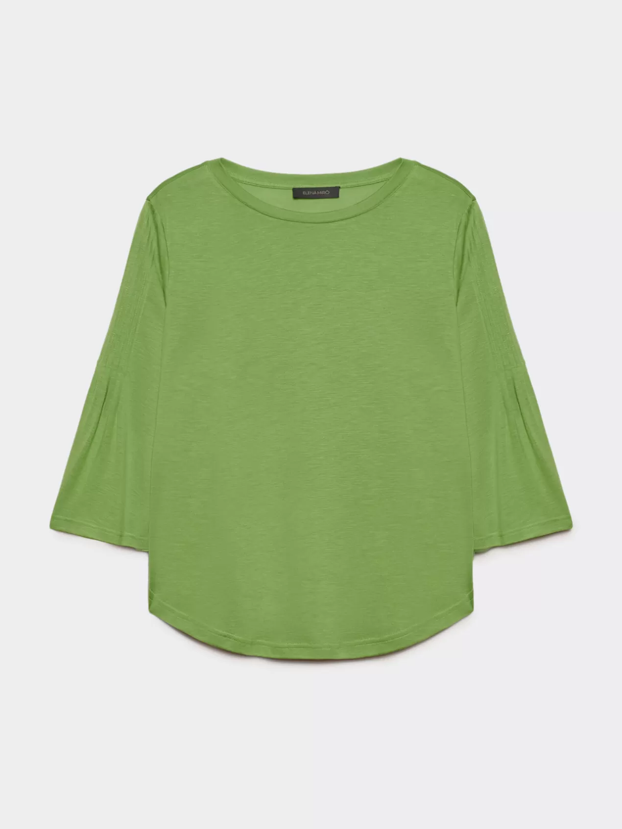 Hot Elena Mirò T-Shirt Avec Plis Sur Les Manches Vert Clair