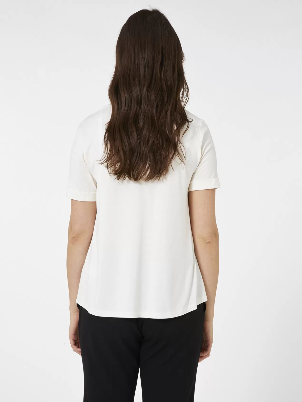 Flash Sale Elena Mirò T-Shirt Bi-Matiere Uni - Tissu Ecologique Blanc