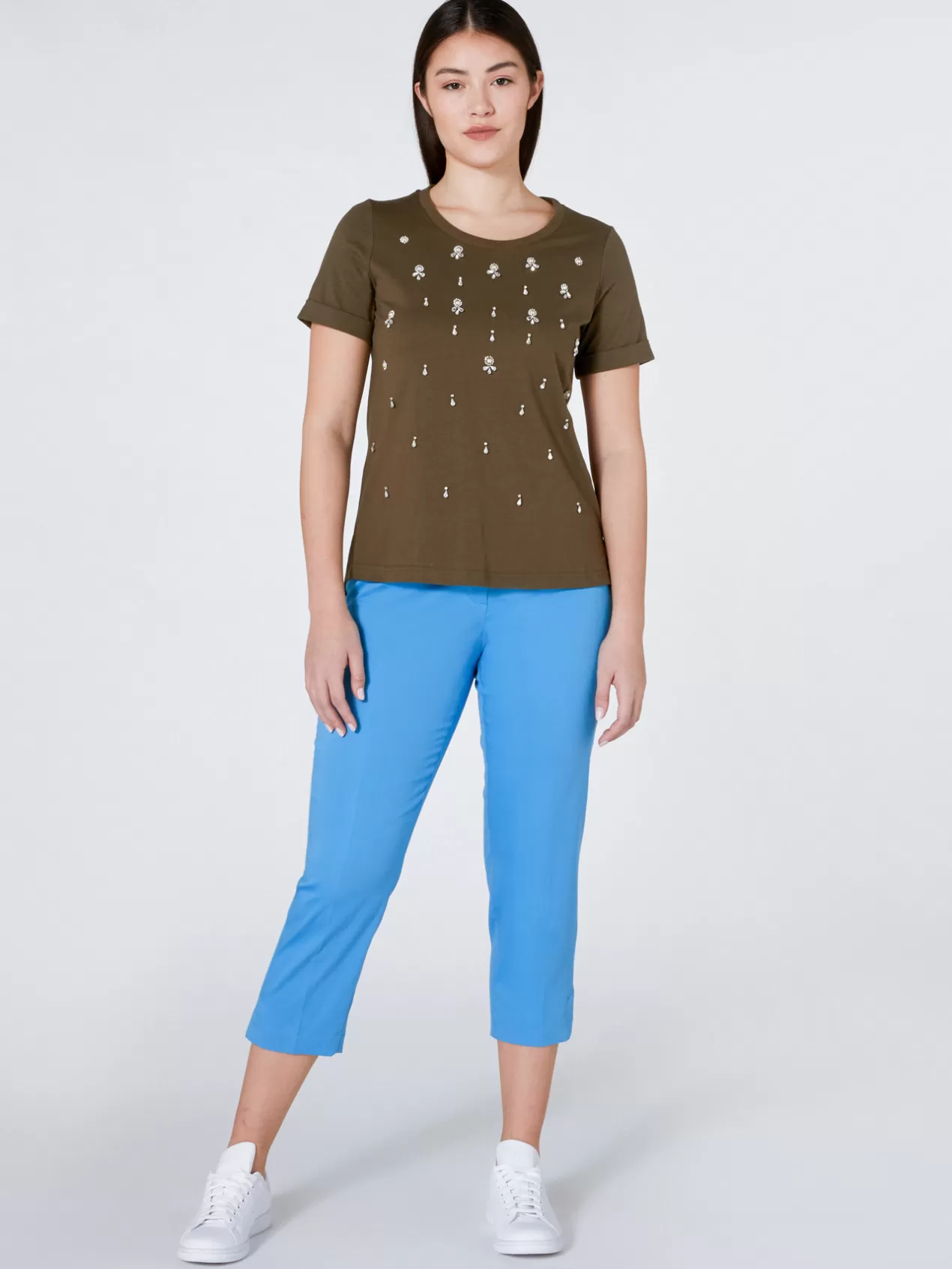Store Elena Mirò T-Shirt Brode Vert