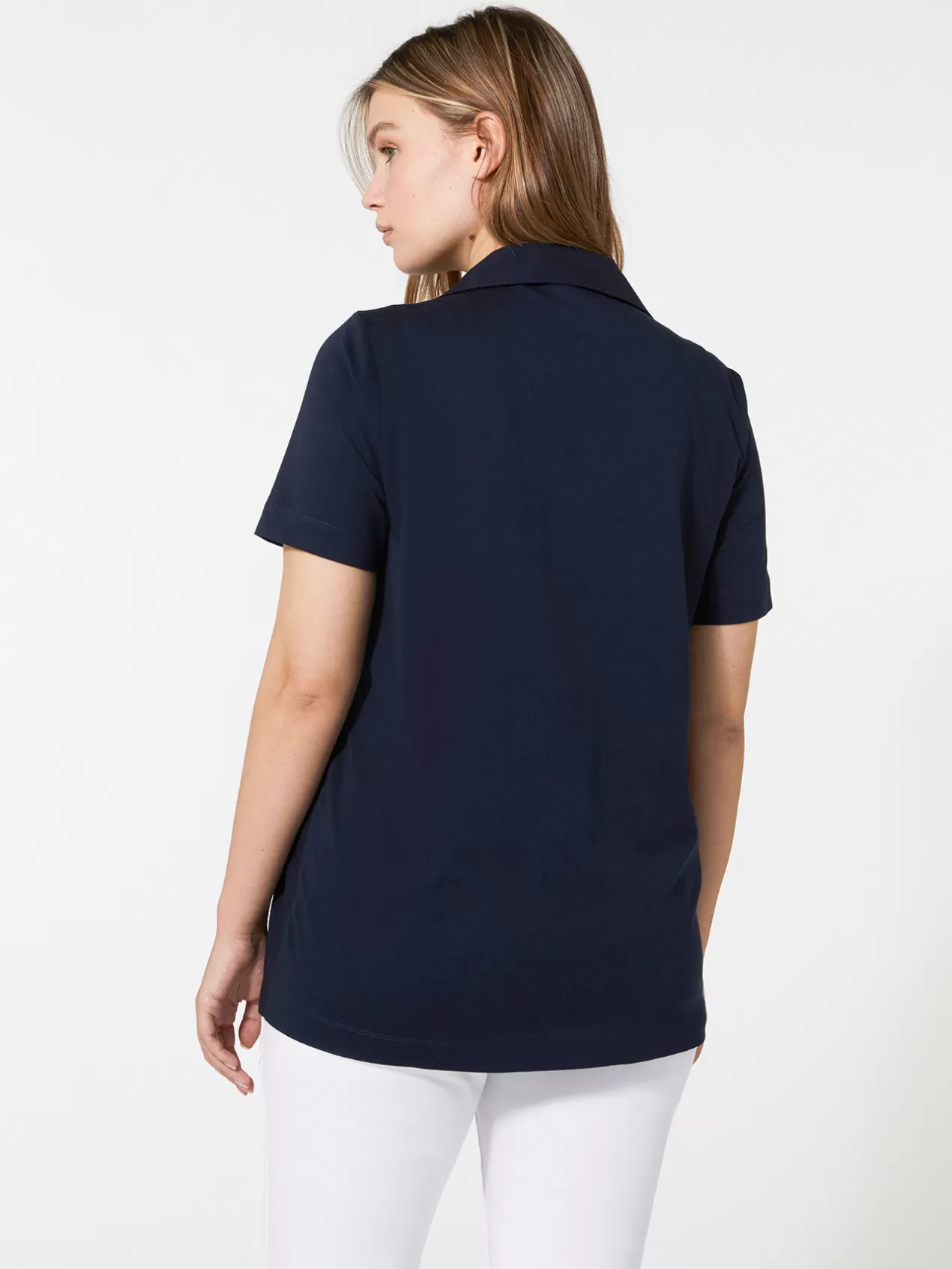 Best Sale Elena Mirò T-Shirt En Jersey Et Popeline Bleu