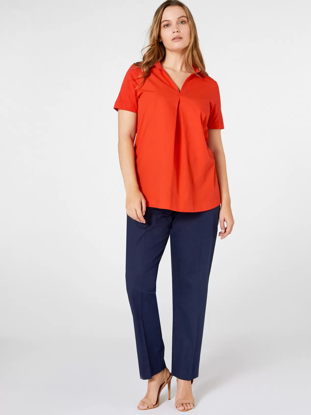 Flash Sale Elena Mirò T-Shirt En Jersey Et Popeline Rouge