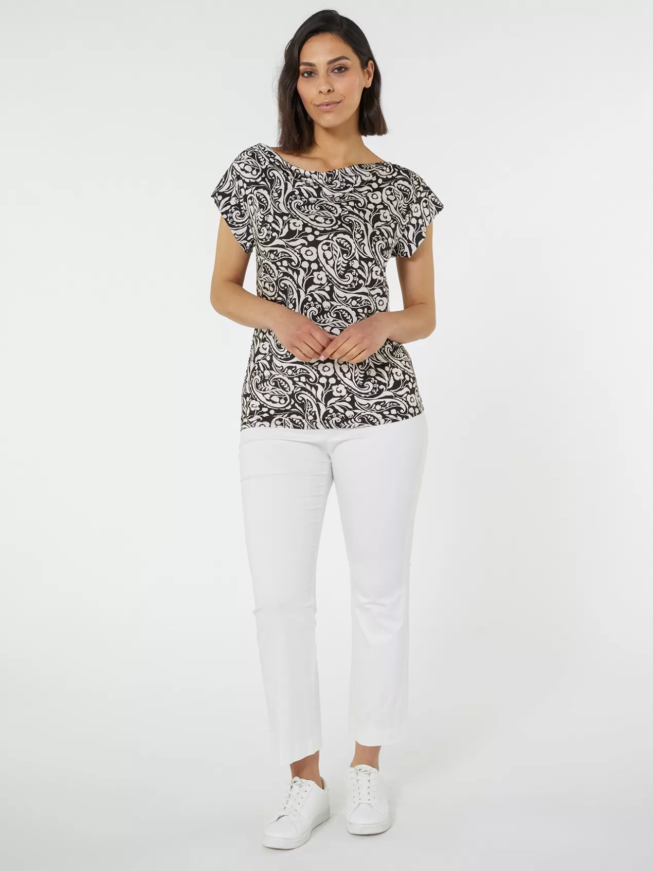 Cheap Elena Mirò T-Shirt Imprime Et Blanc Noir