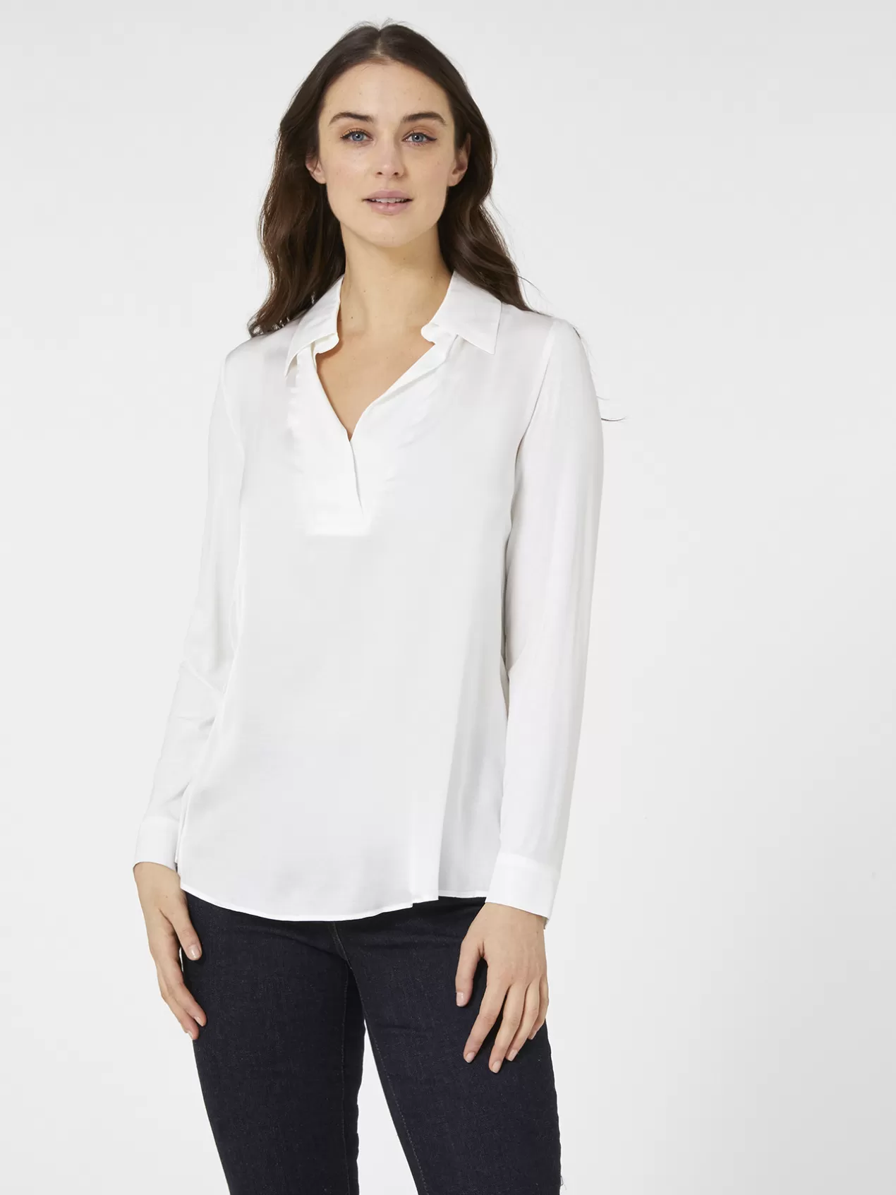 Fashion Elena Mirò T-Shirt Polo Bi-Matiere Blanc