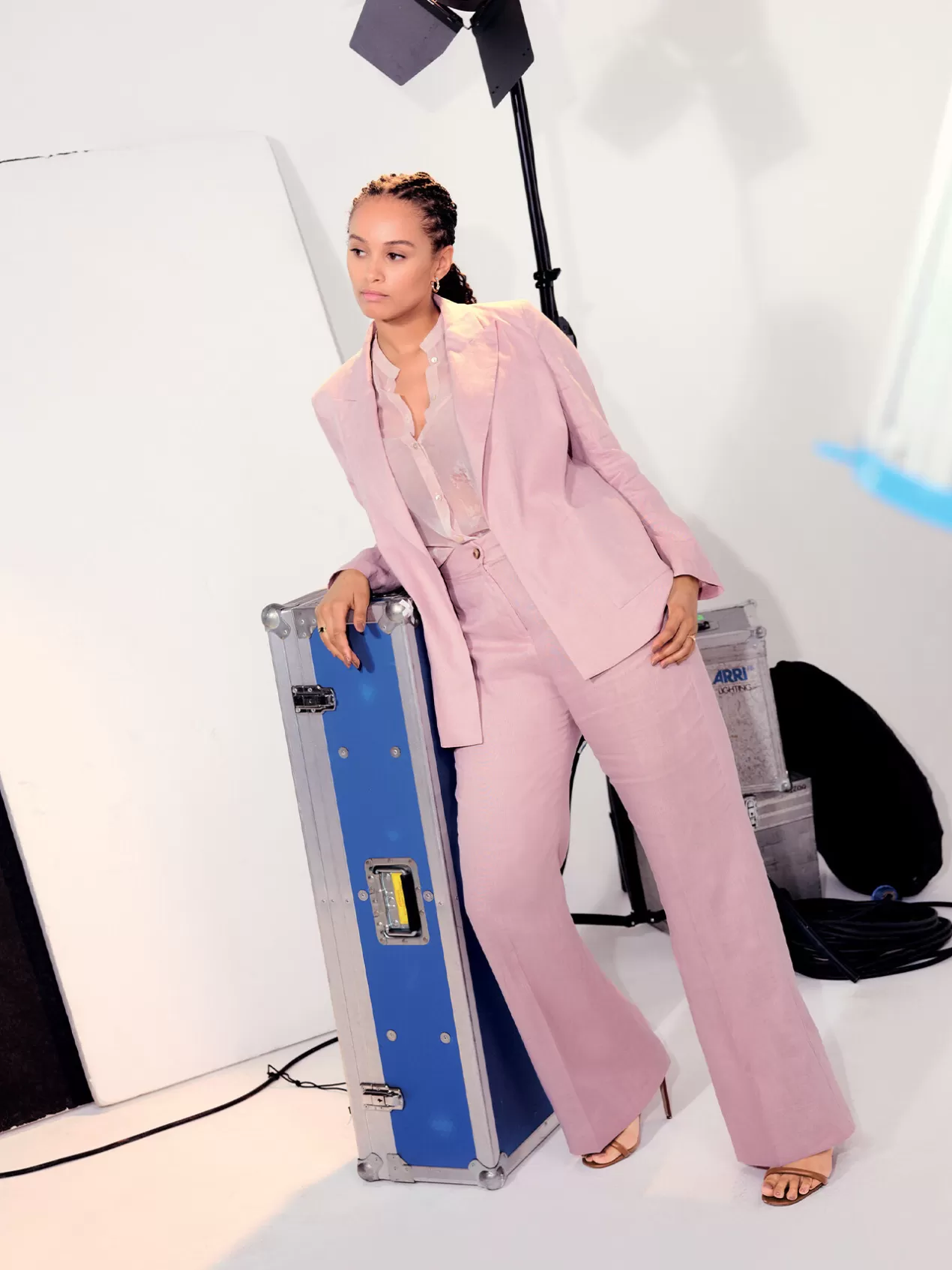 Outlet Elena Mirò Veste Blazer En Lin Rose