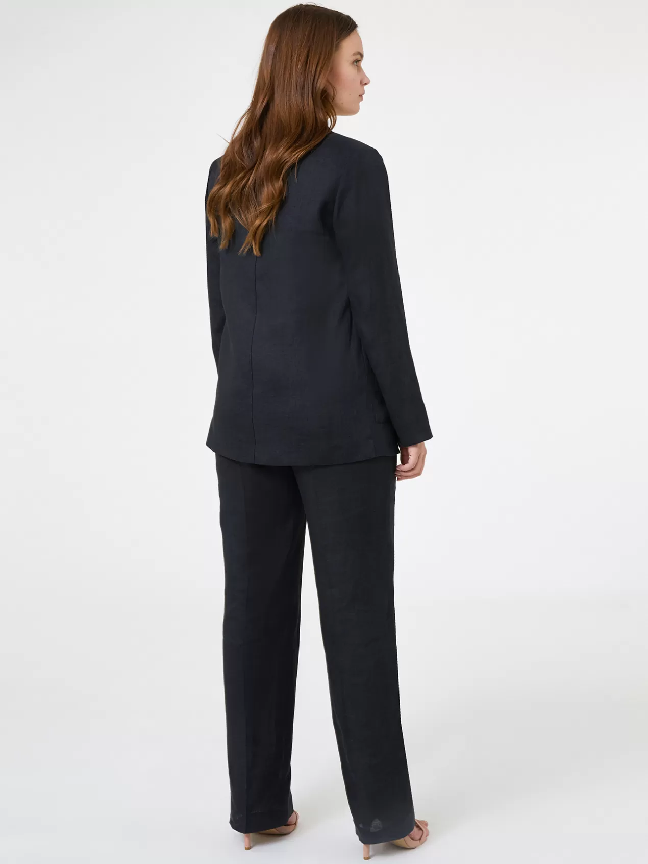 Shop Elena Mirò Veste Blazer En Lin Noir