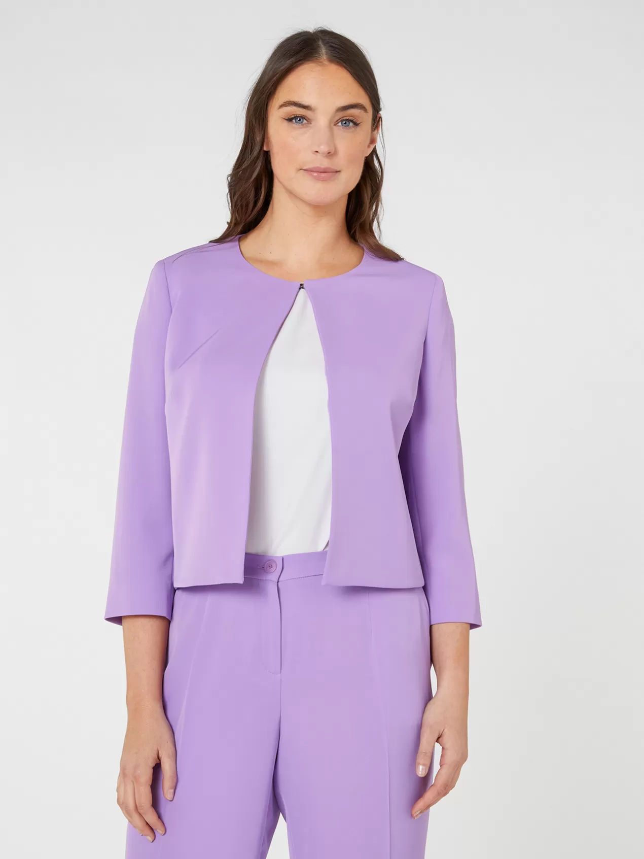 Store Elena Mirò Veste Courte En Tissu Fluide Violet
