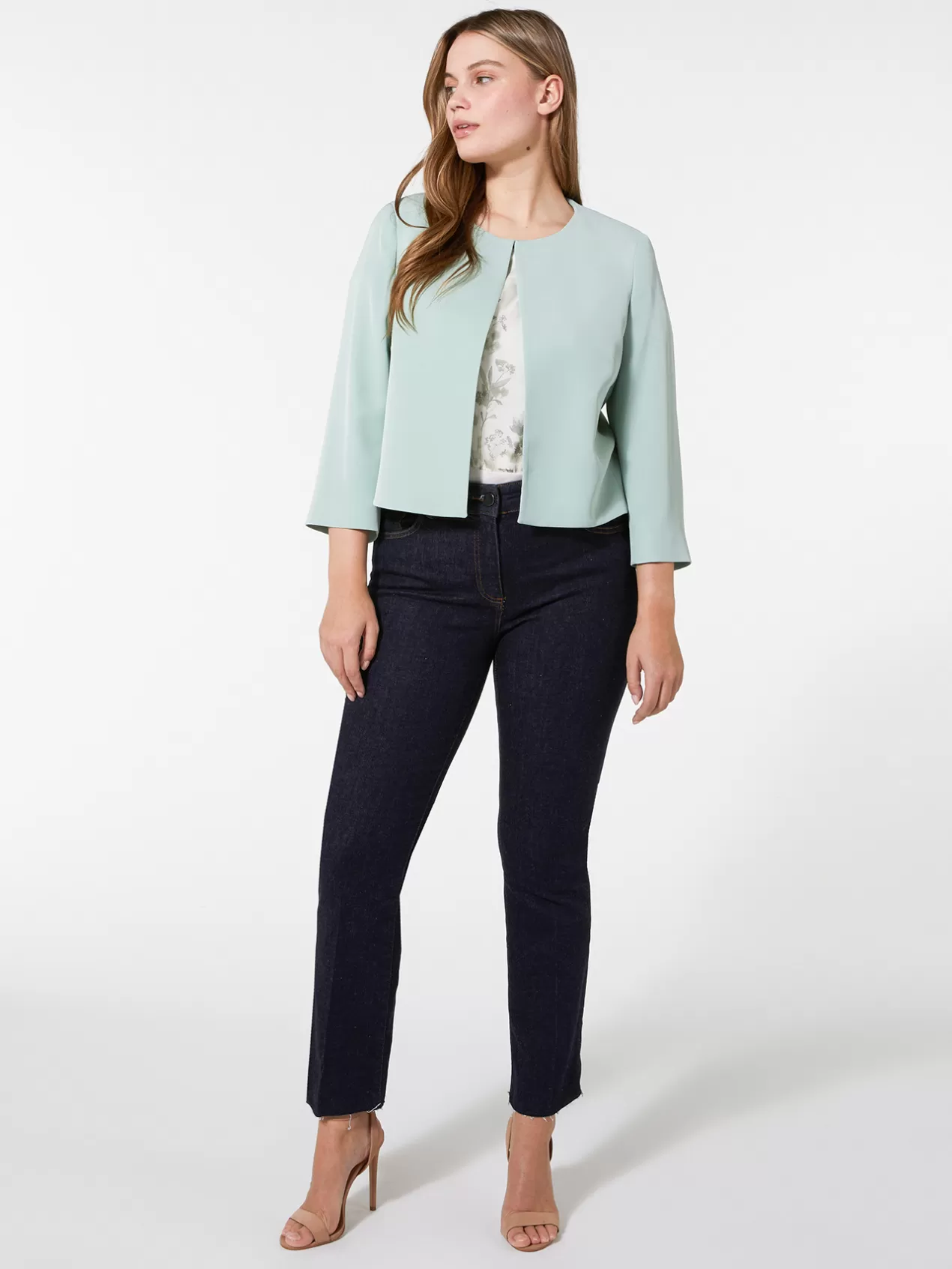 Best Sale Elena Mirò Veste Courte En Tissu Fluide Green Water