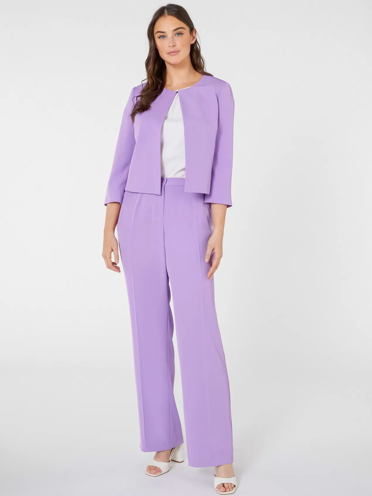 Store Elena Mirò Veste Courte En Tissu Fluide Violet