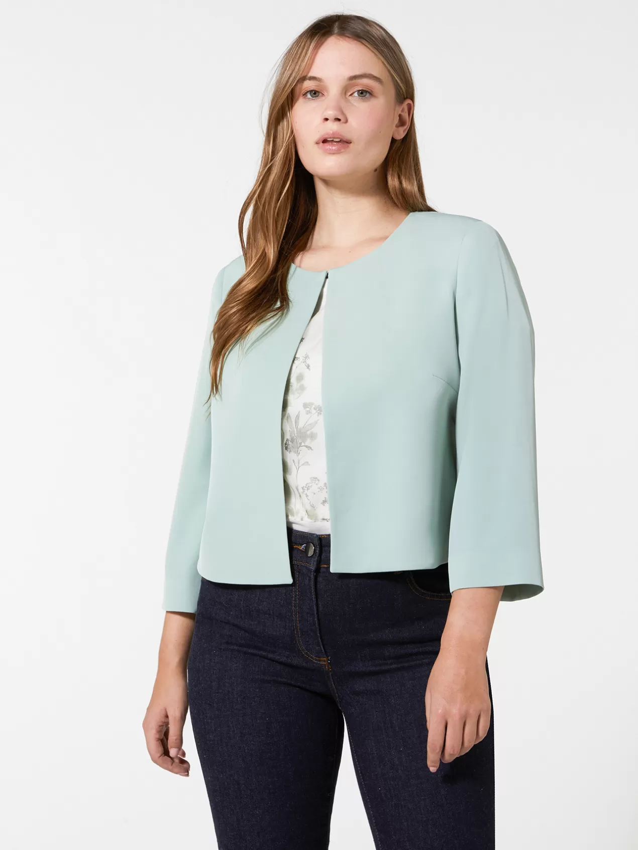 Best Sale Elena Mirò Veste Courte En Tissu Fluide Green Water