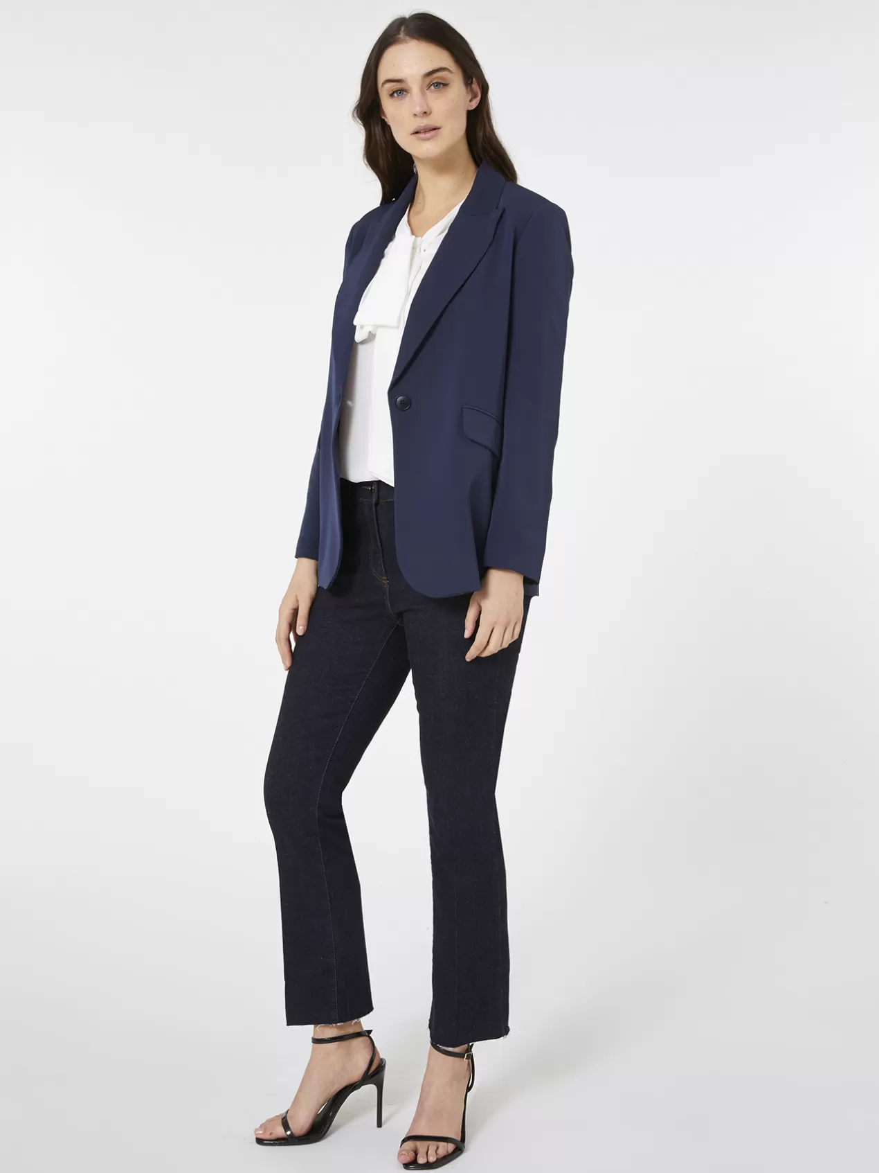 Outlet Elena Mirò Veste En Tissu Fluide Bleu