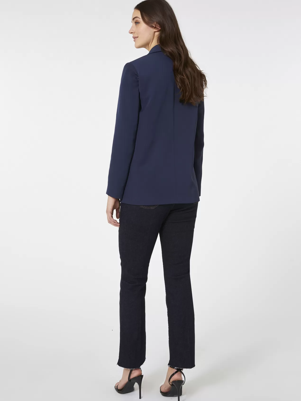 Outlet Elena Mirò Veste En Tissu Fluide Bleu