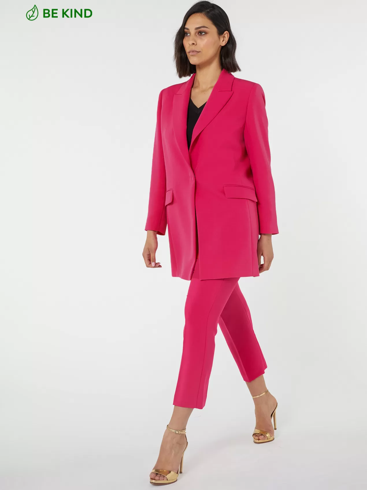 Store Elena Mirò Veste Longue En Cady Extensible Technique Fuchsia
