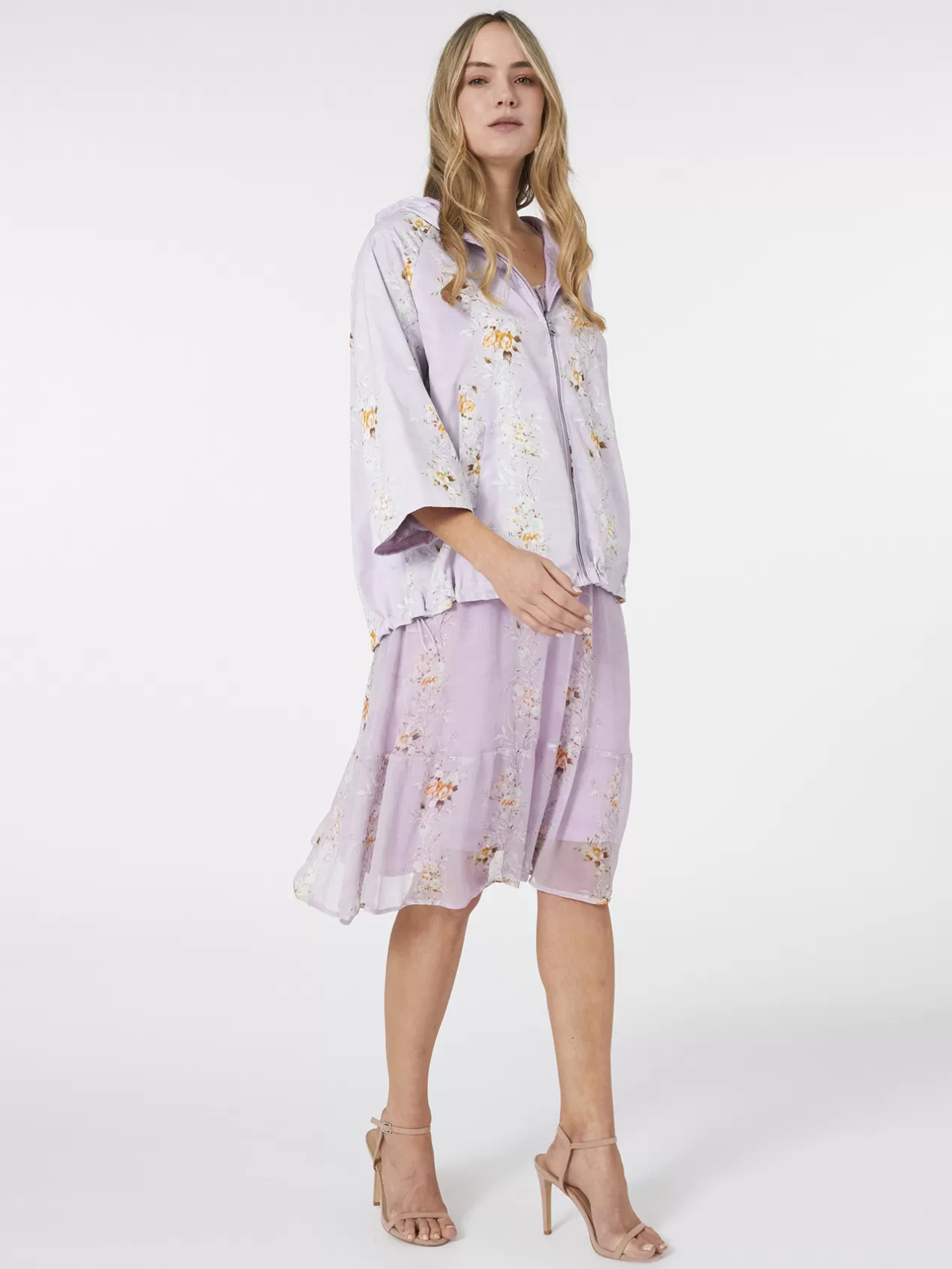 Clearance Elena Mirò Veste Reversible En Nylon Violet
