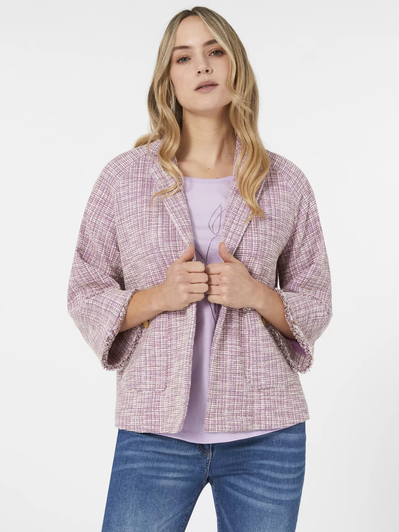 Cheap Elena Mirò Veste Teinte En Fil Rose
